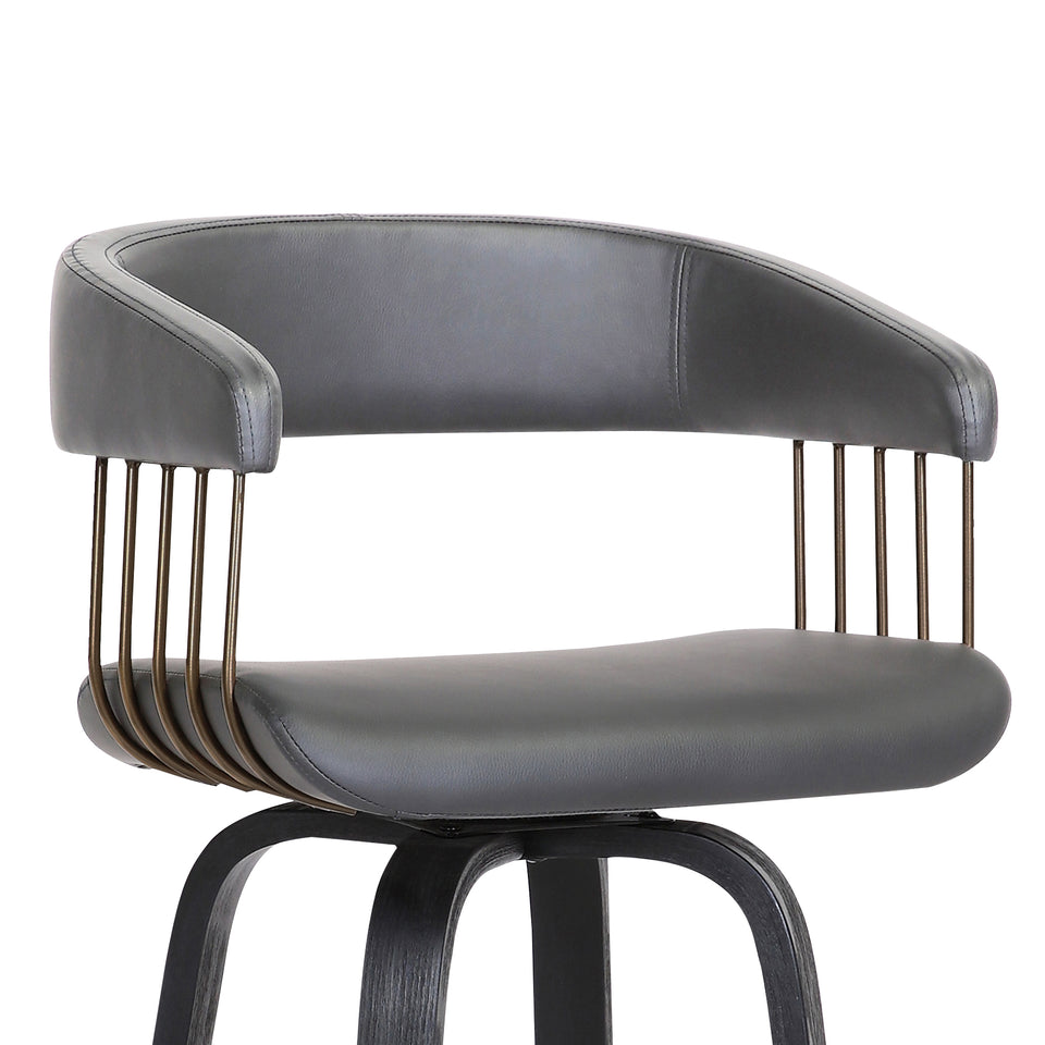 Topanga Upholstered Wood Bar Stool