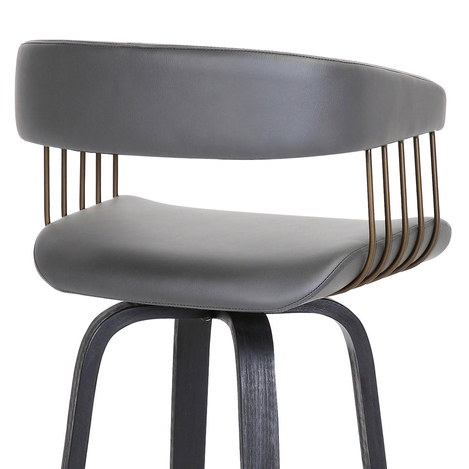 Topanga Upholstered Wood Bar Stool