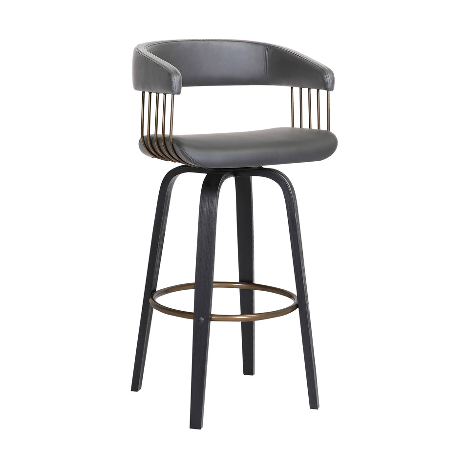 Topanga Upholstered Wood Bar Stool