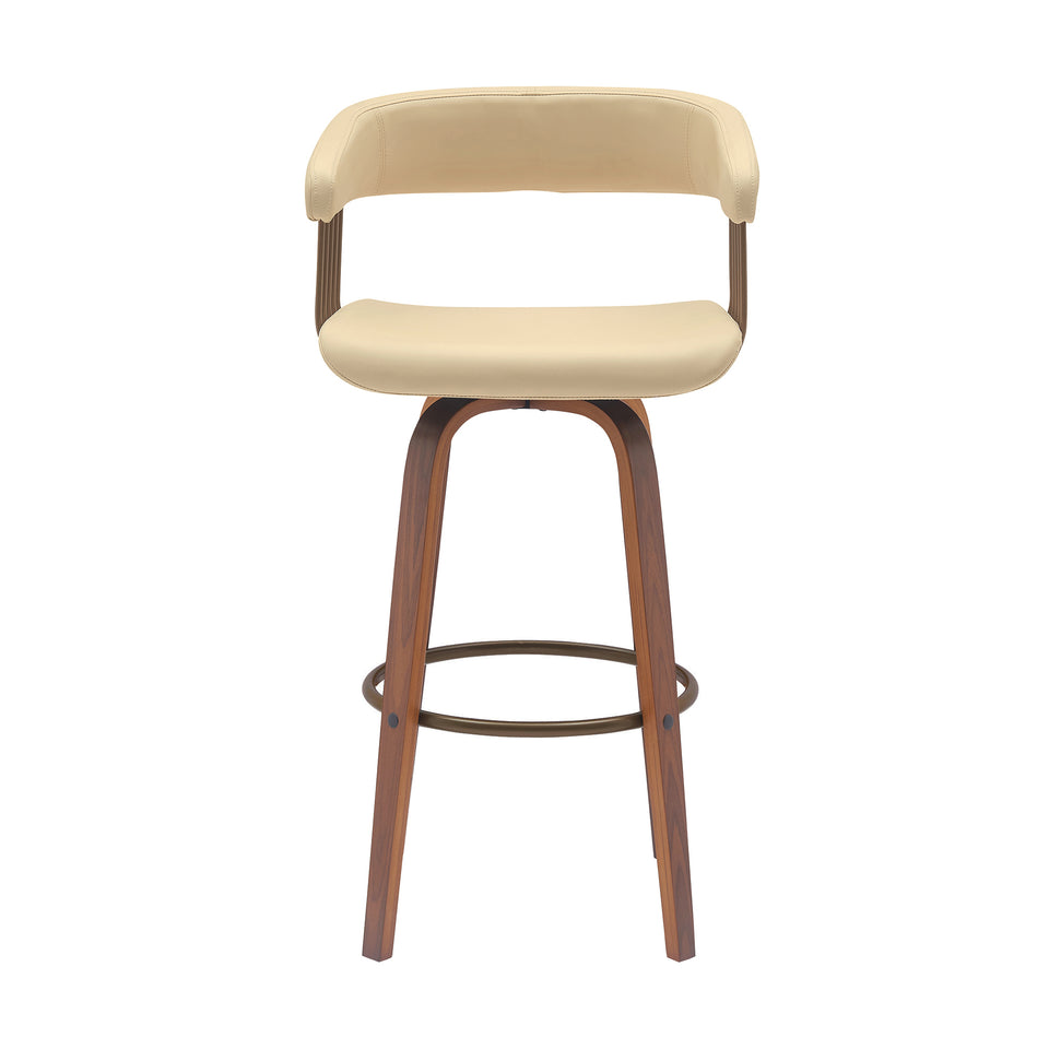 Topanga Upholstered Wood Bar Stool
