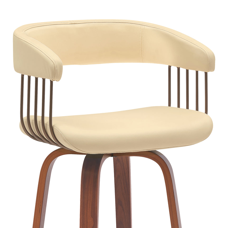 Topanga Upholstered Wood Bar Stool