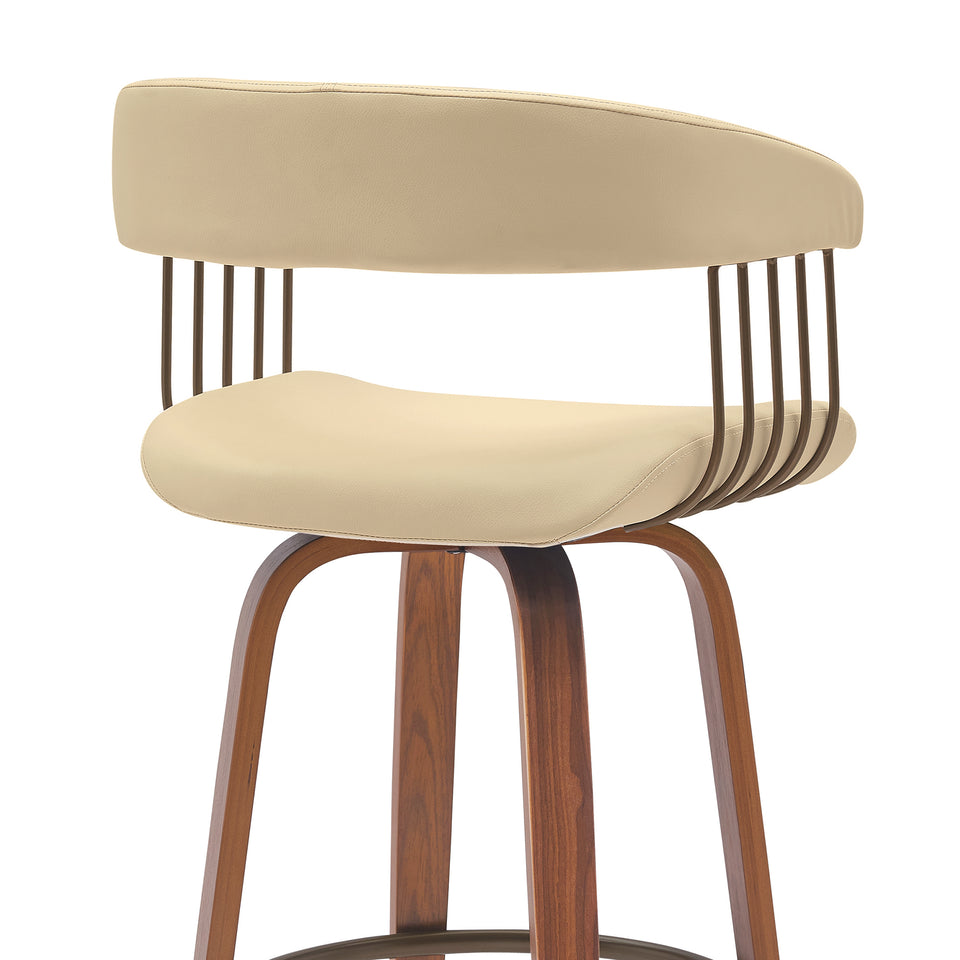 Topanga Upholstered Wood Bar Stool