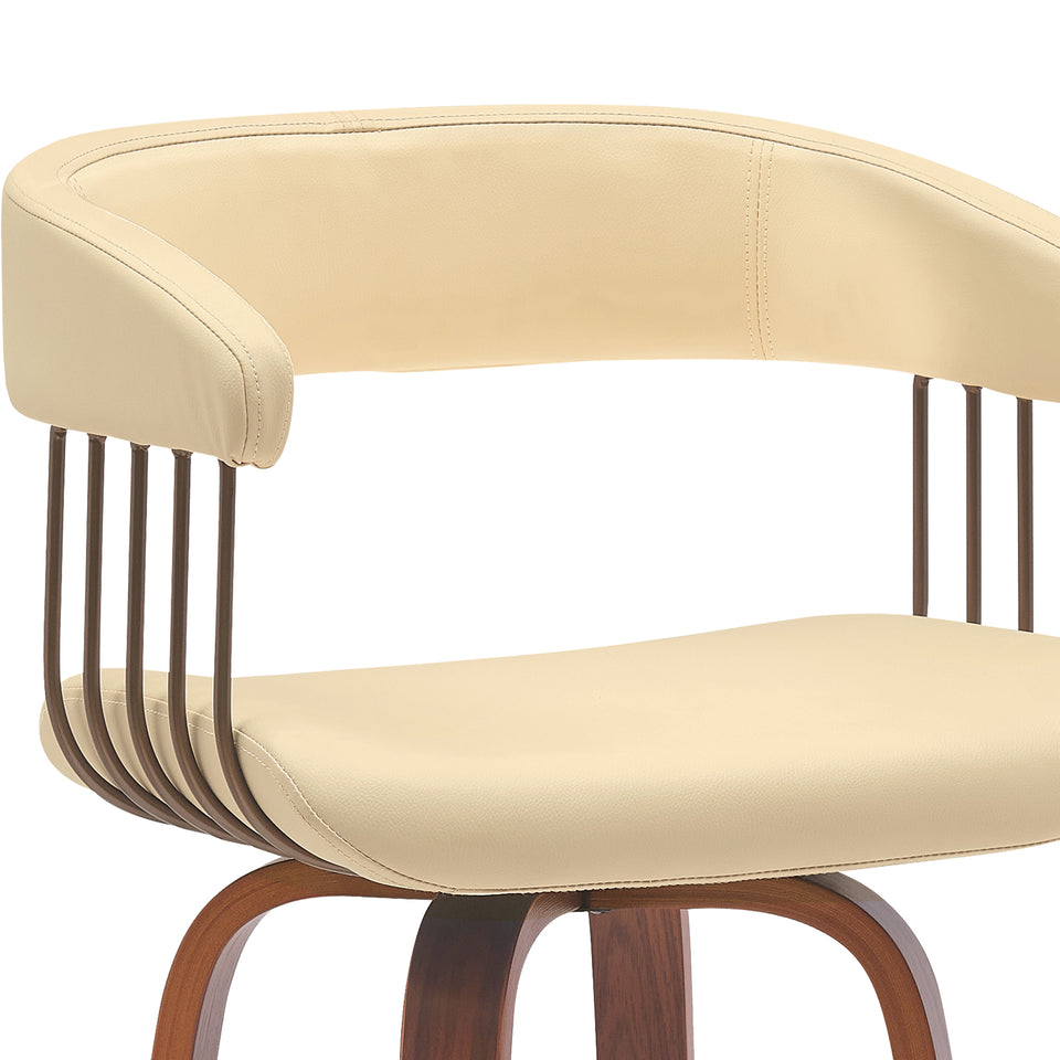 Topanga Upholstered Wood Bar Stool
