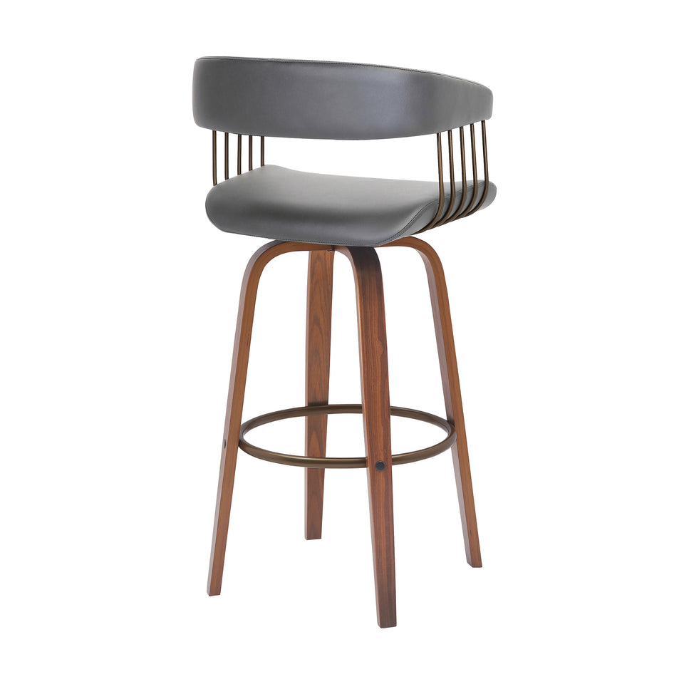 Topanga Upholstered Wood Bar Stool