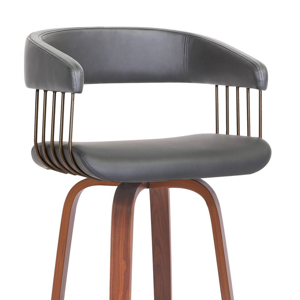 Topanga Upholstered Wood Bar Stool