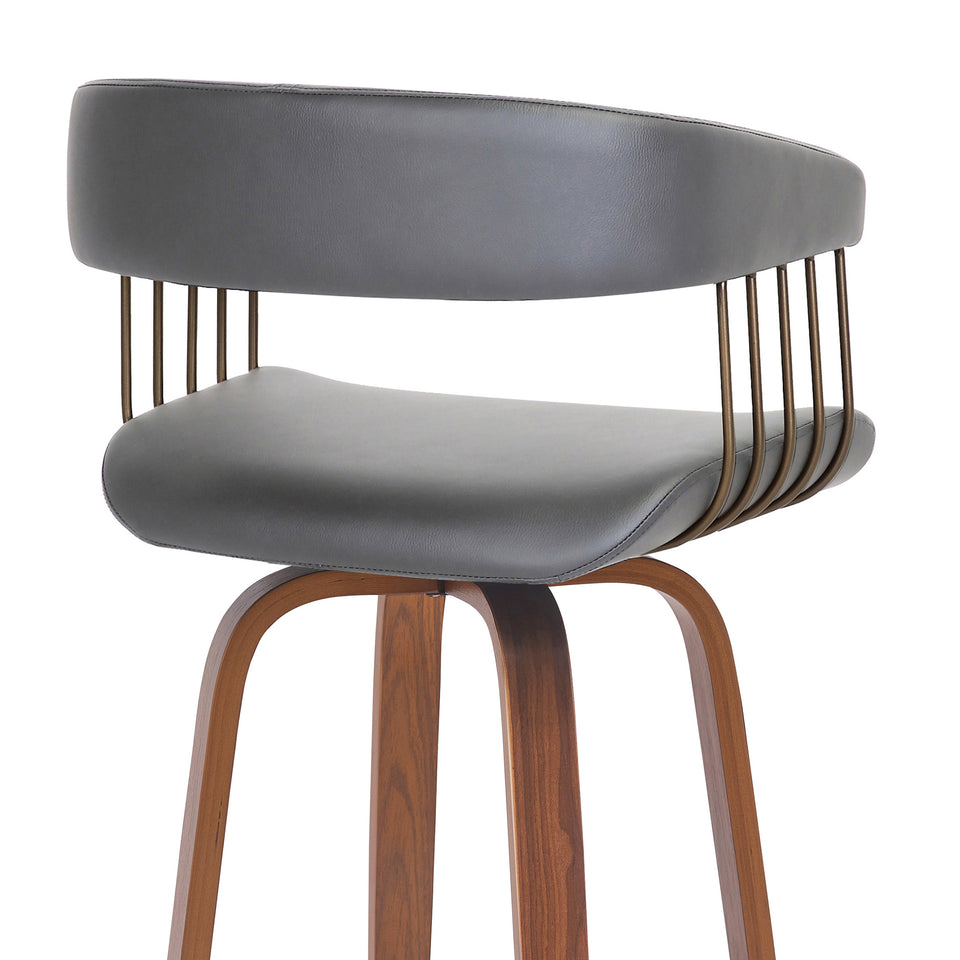 Topanga Upholstered Wood Bar Stool