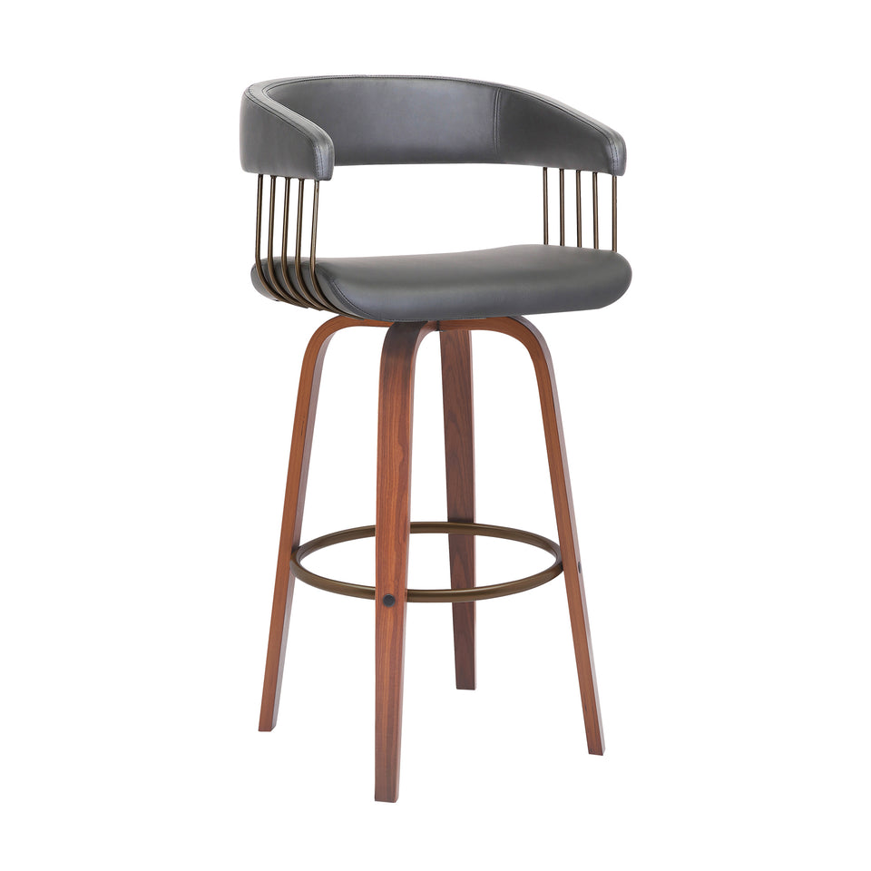 Topanga Upholstered Wood Bar Stool