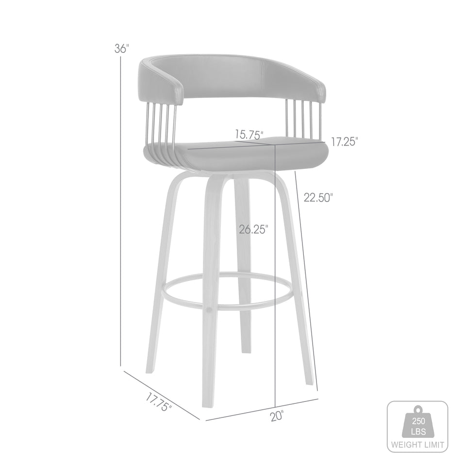 Topanga Upholstered Wood Bar Stool
