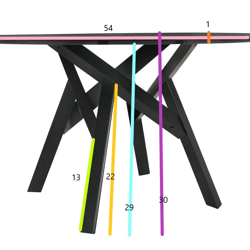 Venus 54" Mid-Century Modern Dining Table