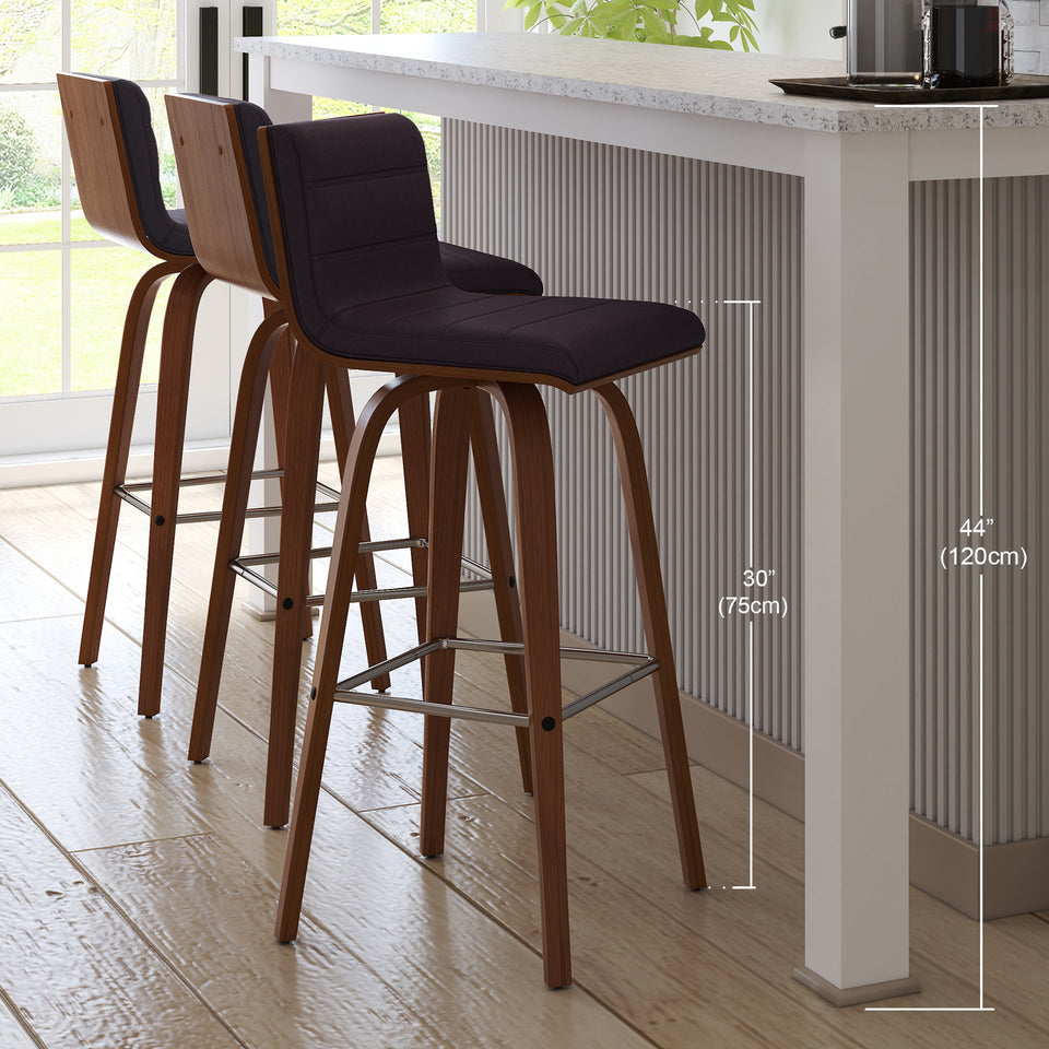 Vienna Swivel Bar Stool - Set of 3
