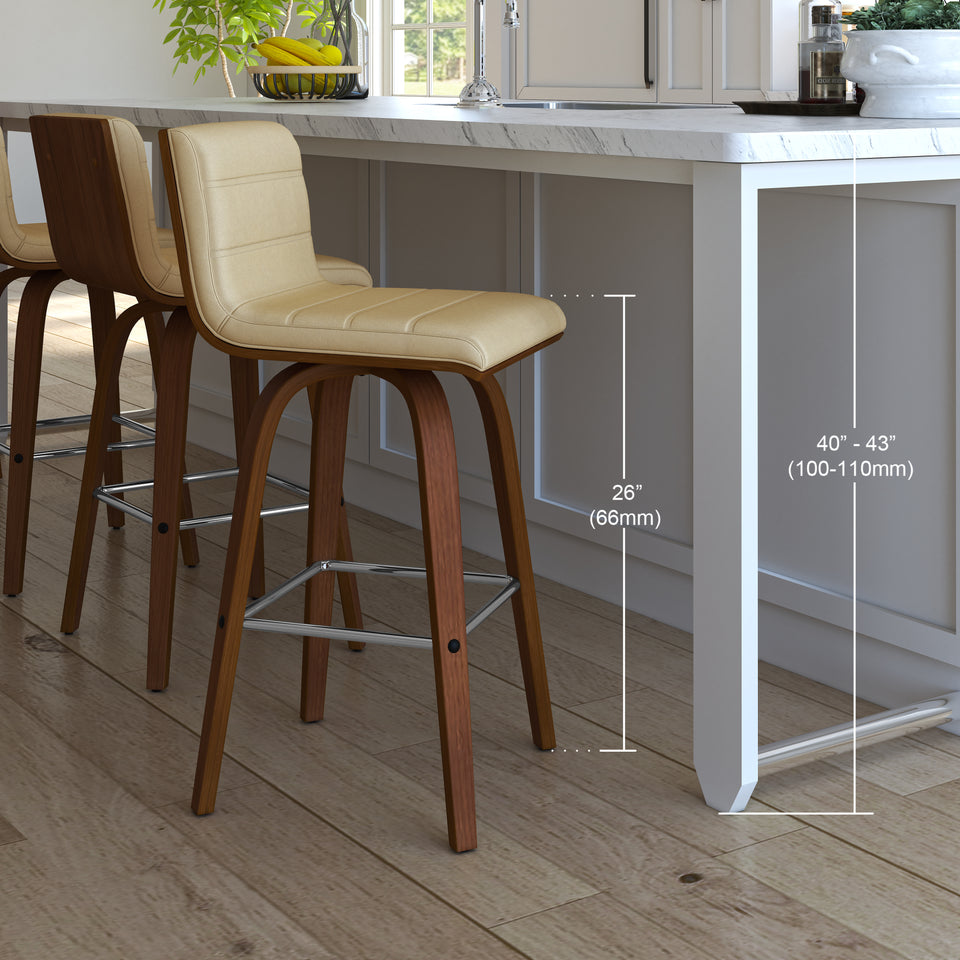 Vienna Swivel Counter Stool - Set of 3