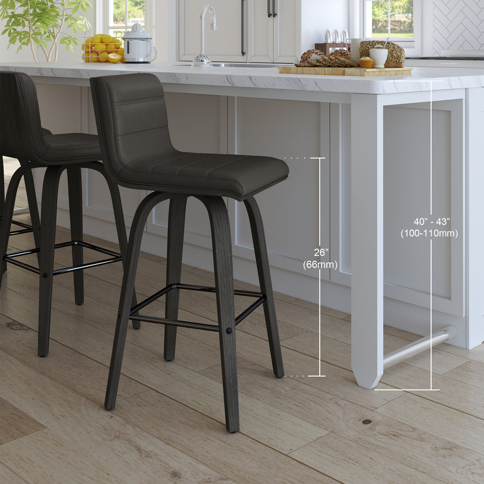 Vienna Swivel Counter Stool - Set of 3