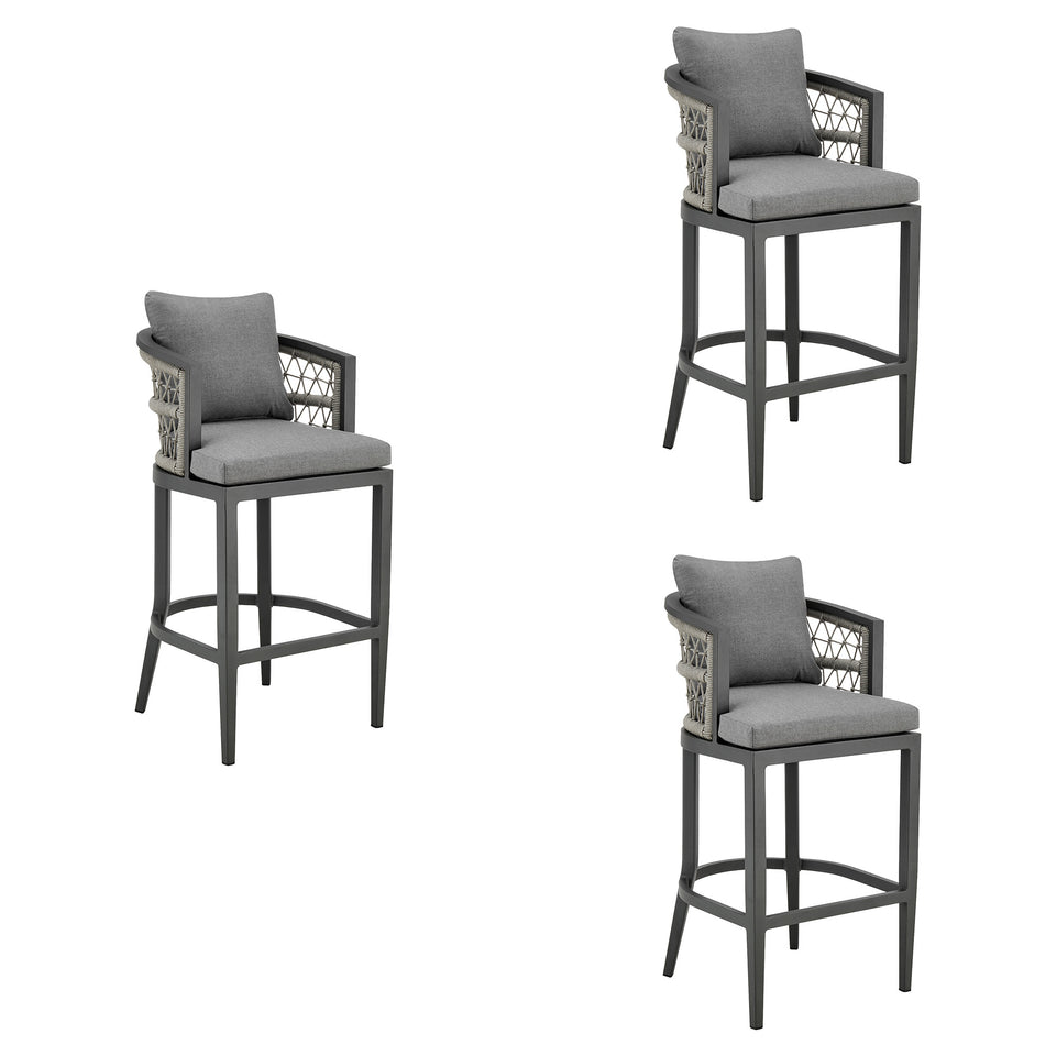 Zella Outdoor Bar Stool - Set of 3