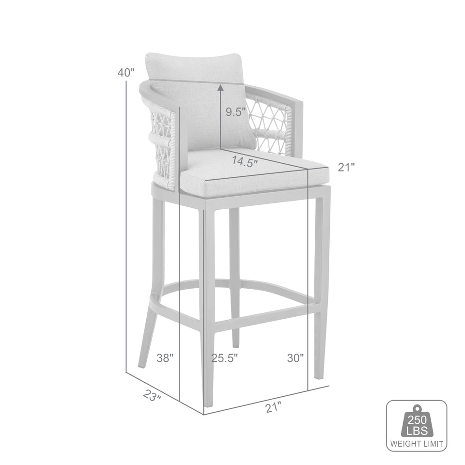 Zella Outdoor Bar Stool - Set of 2