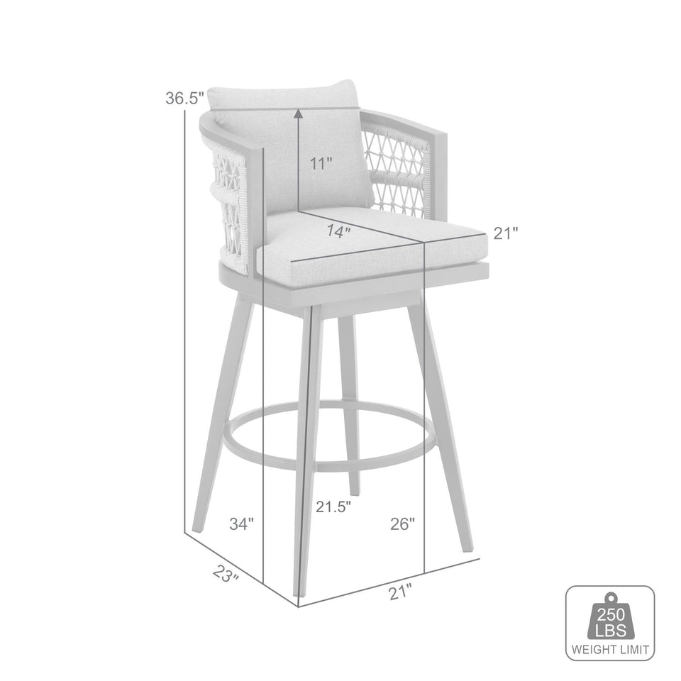 Zella Outdoor Swivel Counter Stool - Set of 4