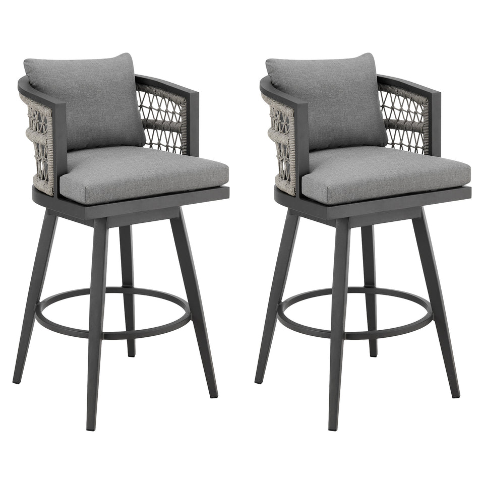 Zella Outdoor Swivel Bar Stool - Set of 2