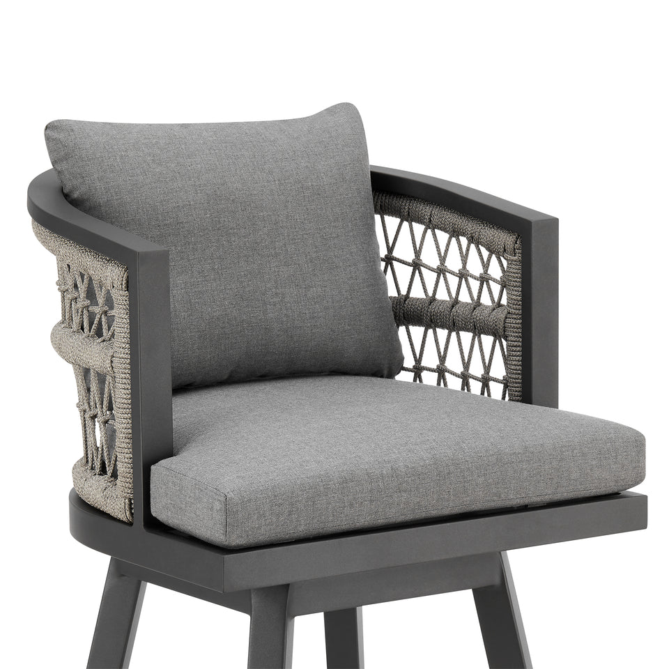 Zella Outdoor Swivel Bar Stool