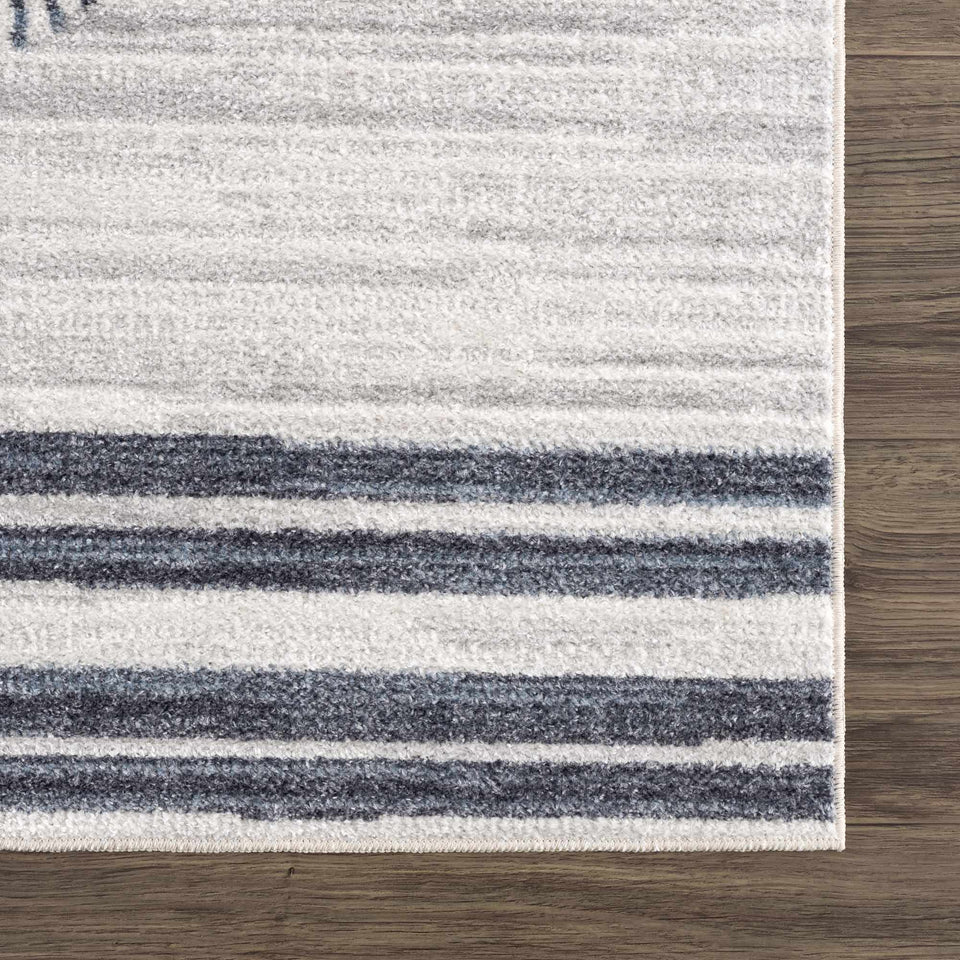 Thad Medium Gray Washable Area Rug