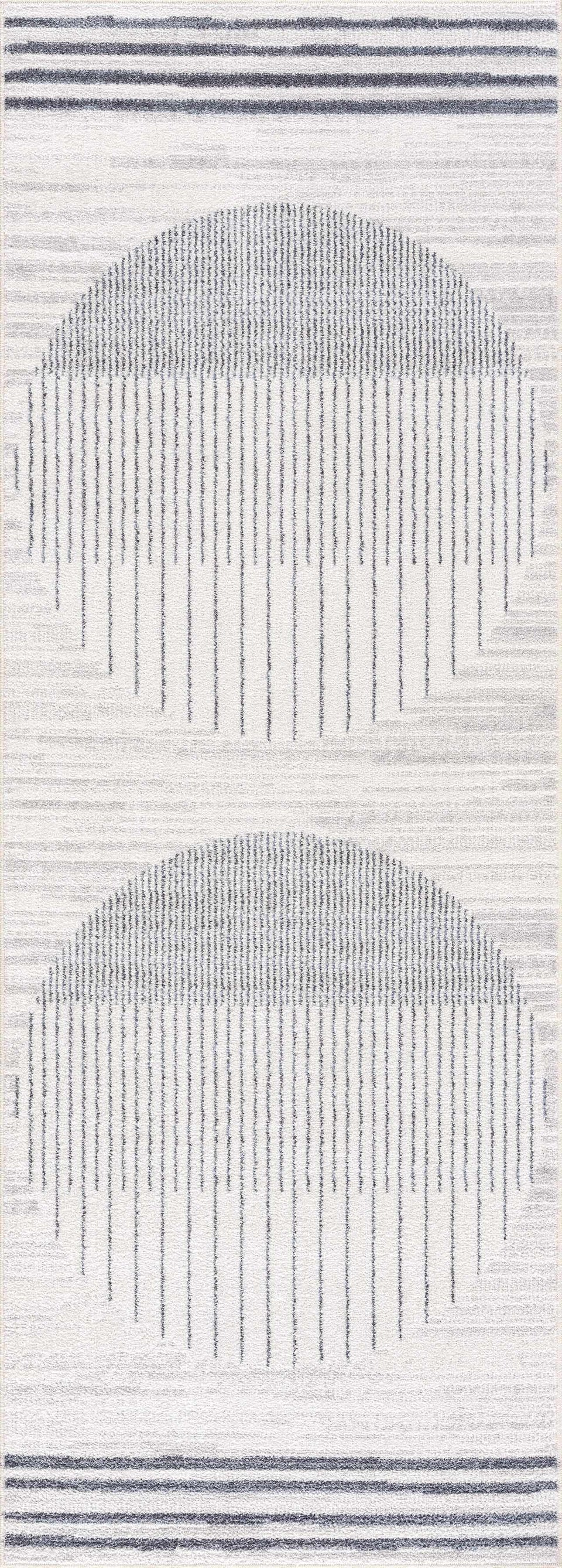 Thad Medium Gray Washable Area Rug