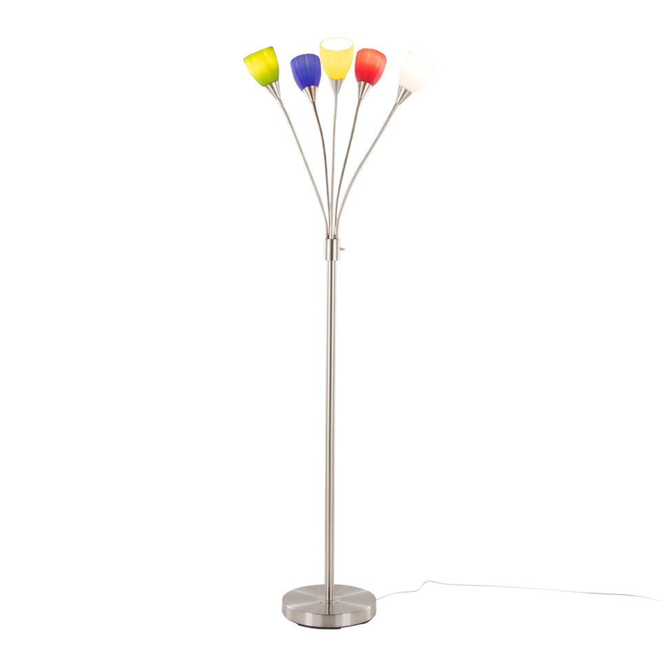 Medusa®  71" Metal Floor Lamp 5 Arm