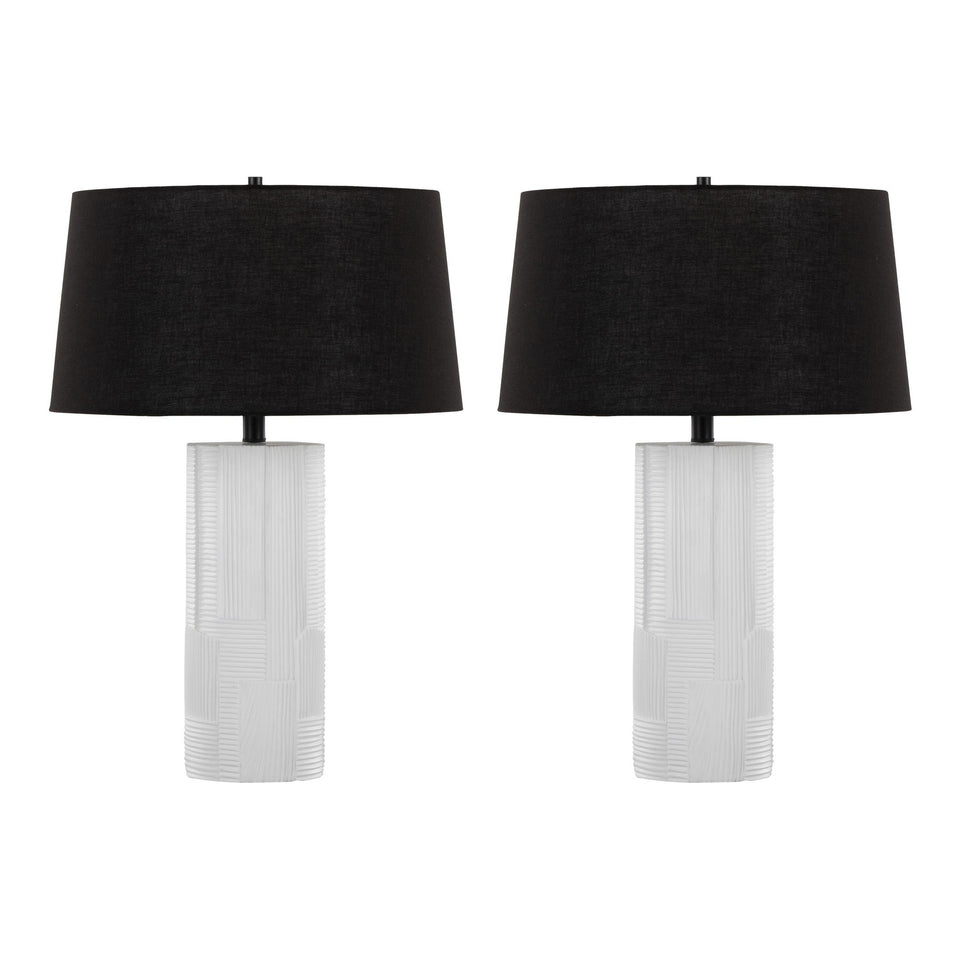 Petra 26" Polyresin Table Lamp - Set of 2