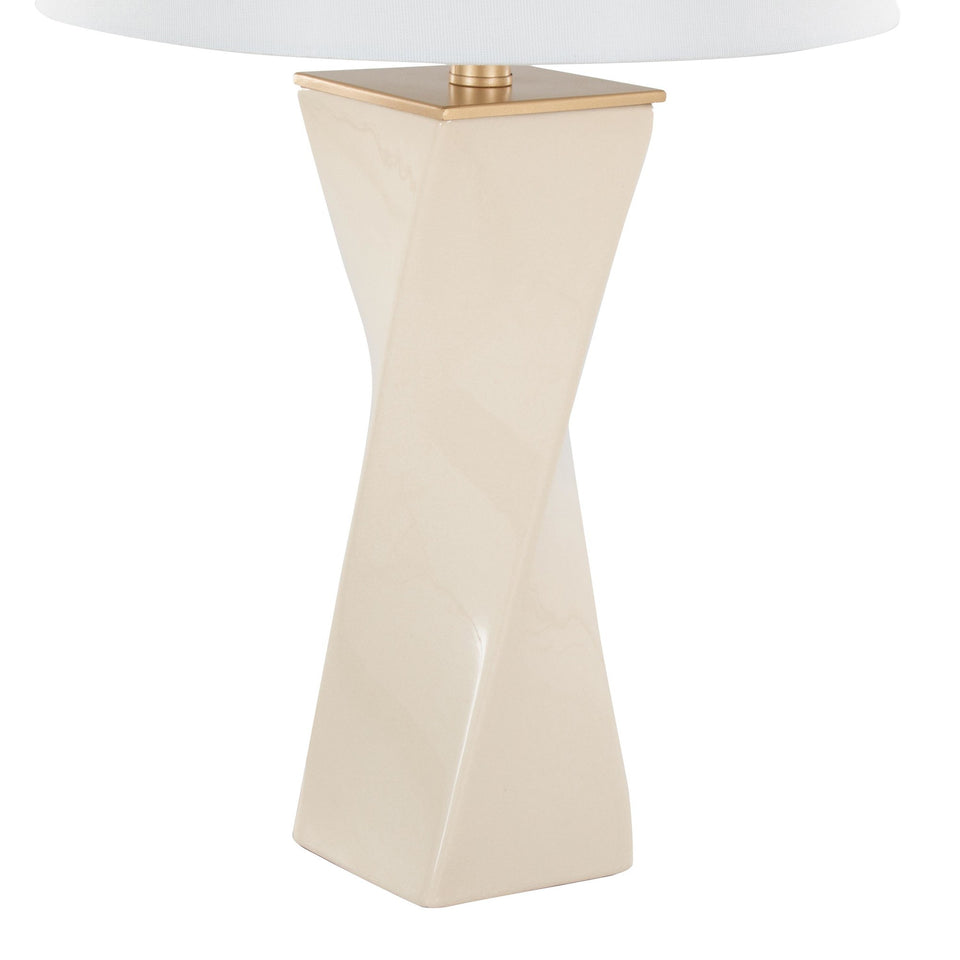 Curvo Square 27" Ceramic Table Lamp