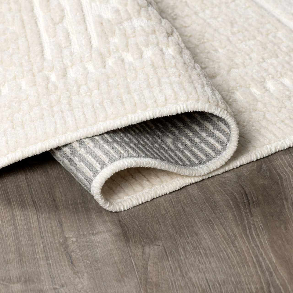 Bahar Cream Washable Area Rug
