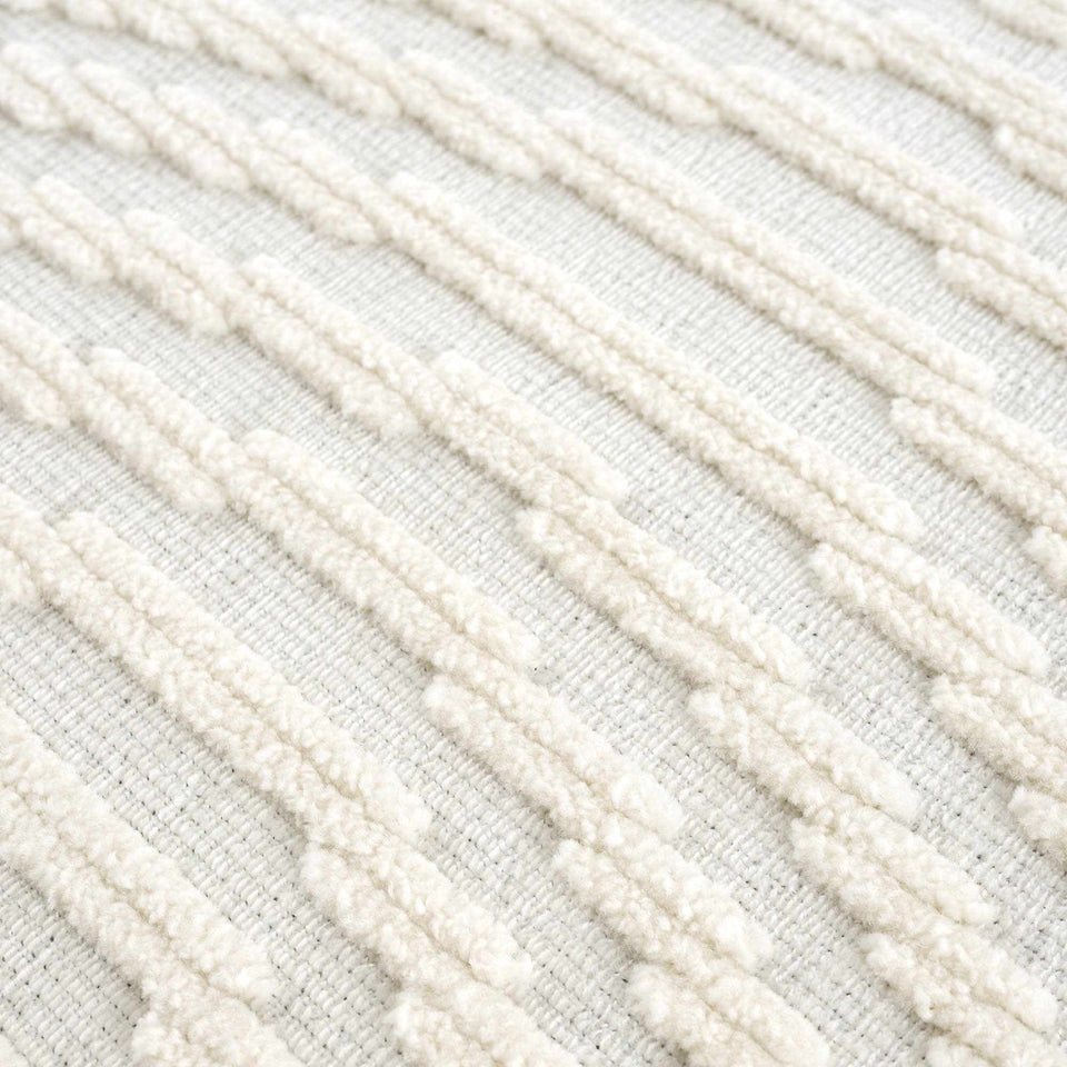 Deron White Washable 3D Rug