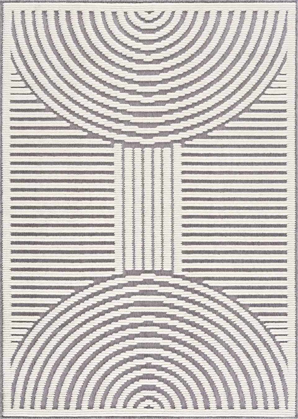 Deron Gray Rainbow Washable Rug