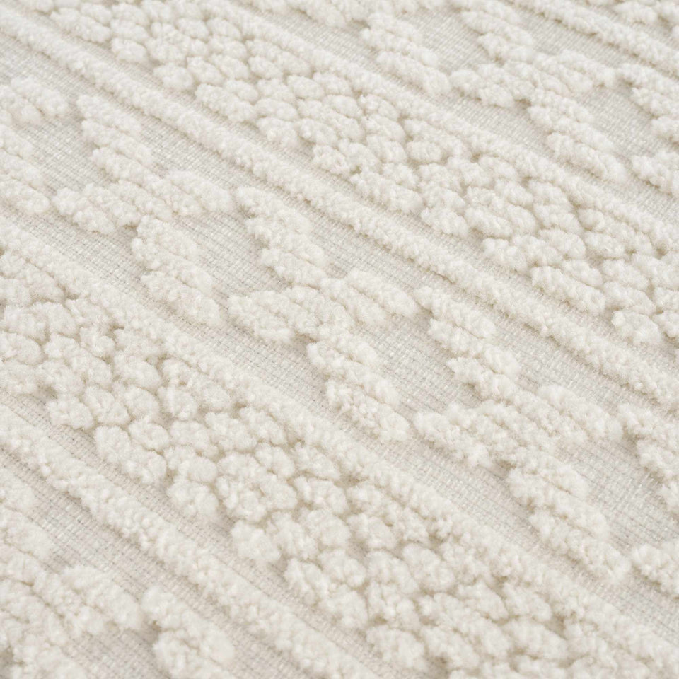 Fadey White 3D Washable Rug