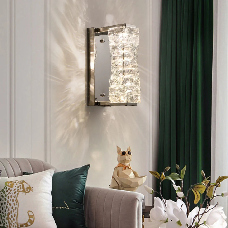 Crystal Laminated Wall Light