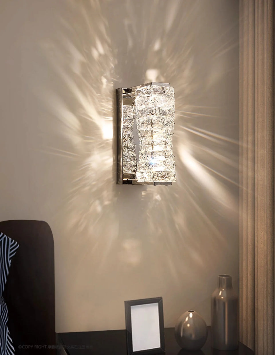 Crystal Laminated Wall Light