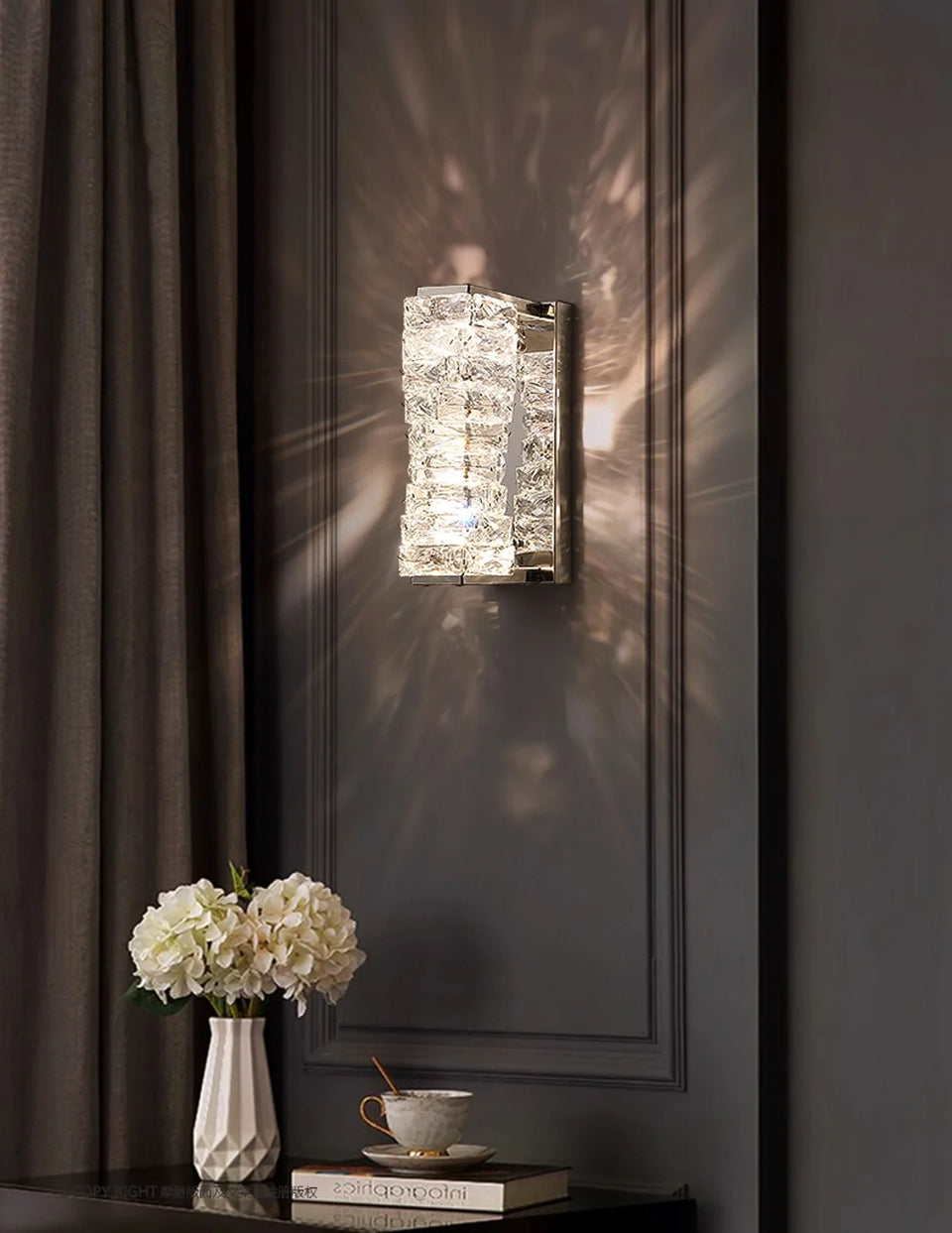 Crystal Laminated Wall Light