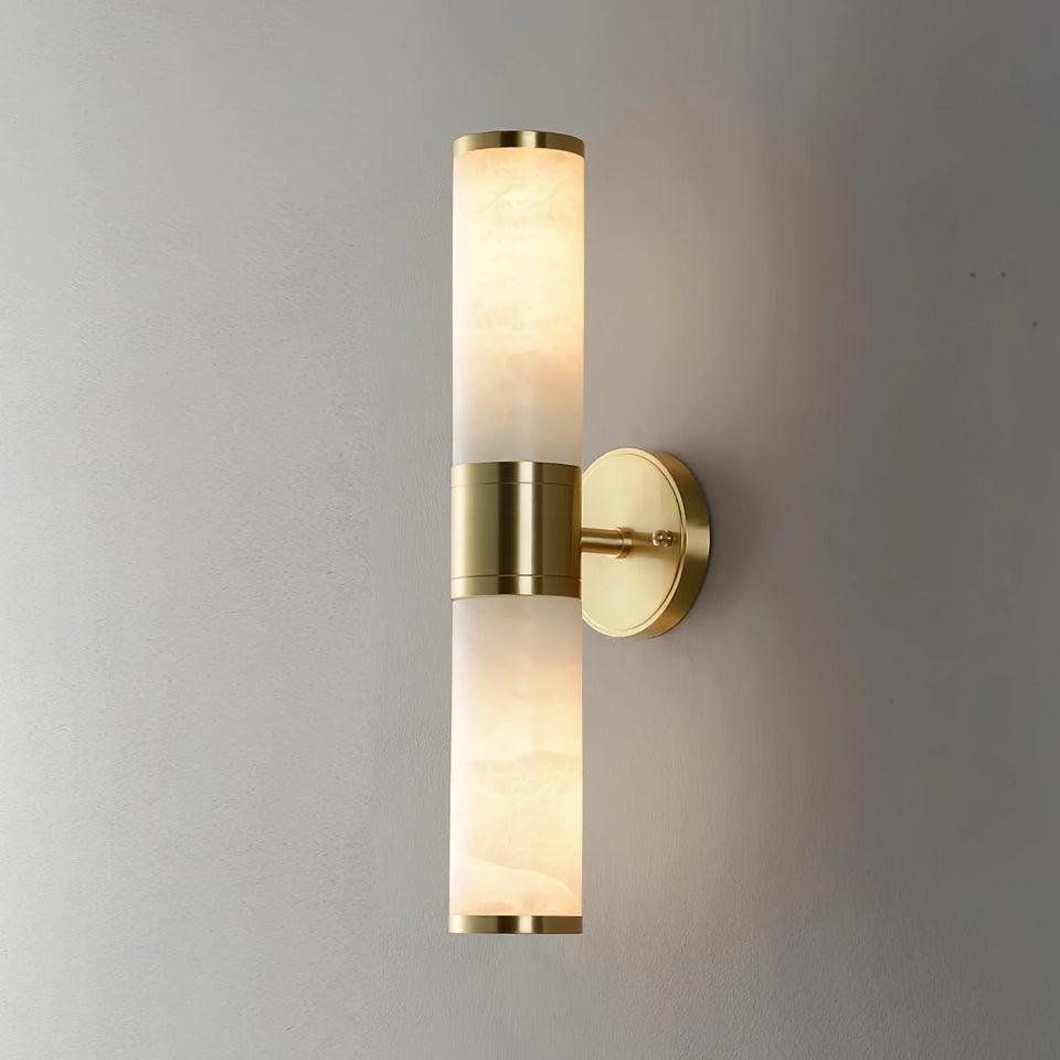 Alabaster Lampatron Cylindrical Wall Lamp