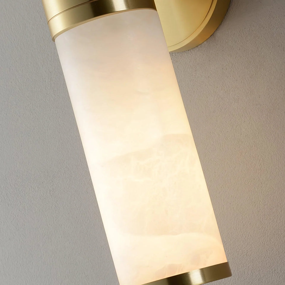 Alabaster Lampatron Cylindrical Wall Lamp