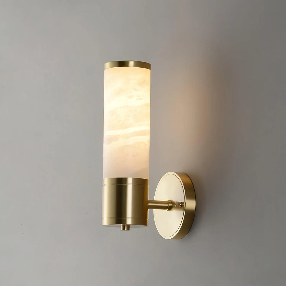 Alabaster Lampatron Cylindrical Wall Lamp