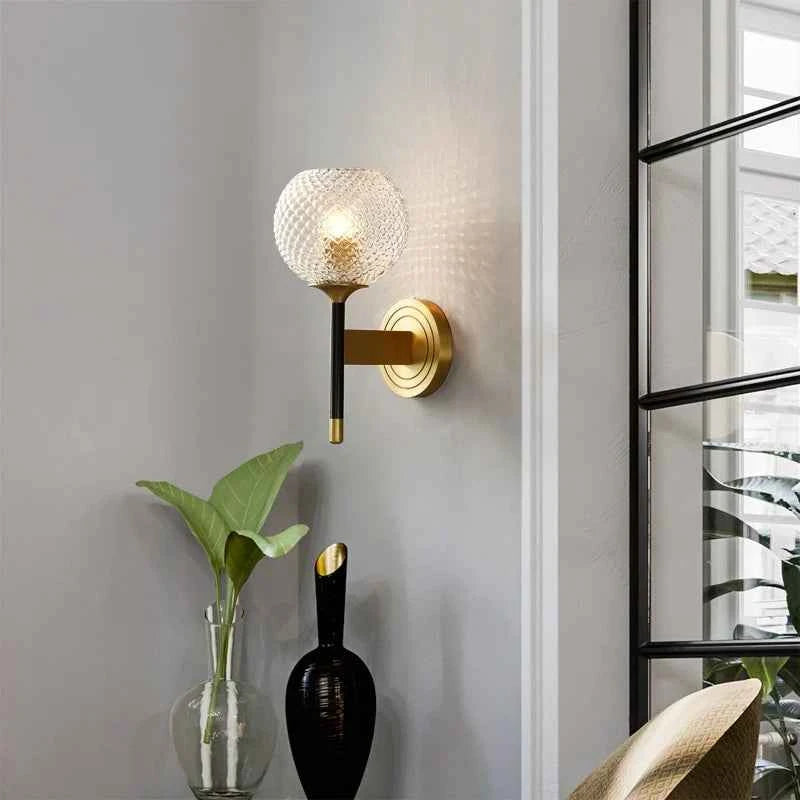 Lattice Glass Wall Sconce