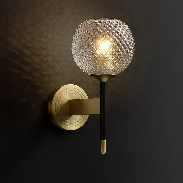 Lattice Glass Wall Sconce