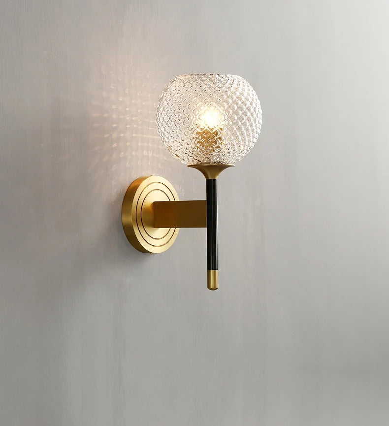 Lattice Glass Wall Sconce