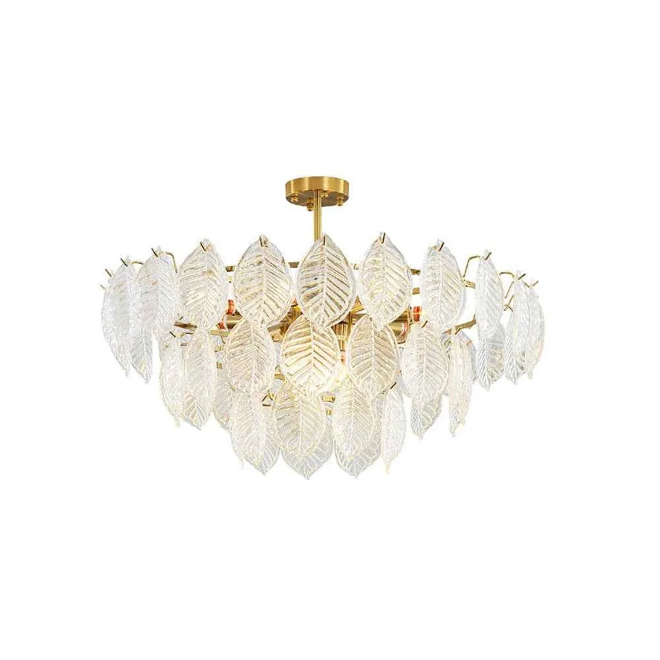 Leaf Shape Glass Modern Chandelier