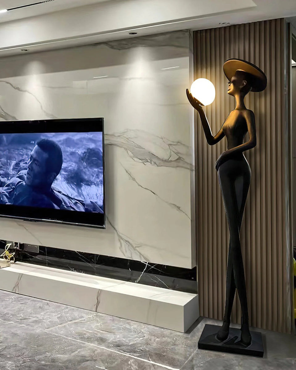 Lexa Sculpture Figure Floor Lamp