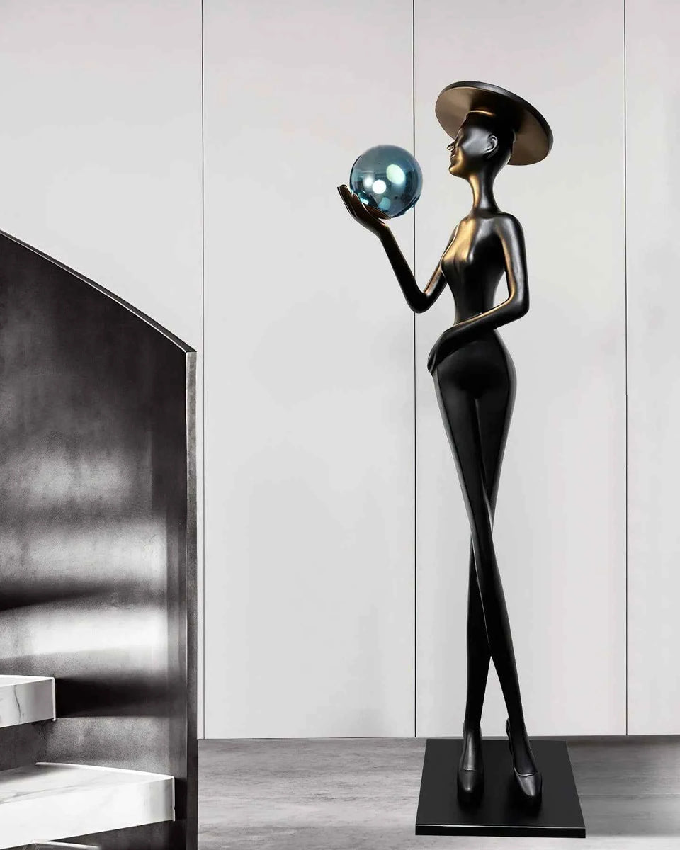 Lexa Sculpture Figure Floor Lamp
