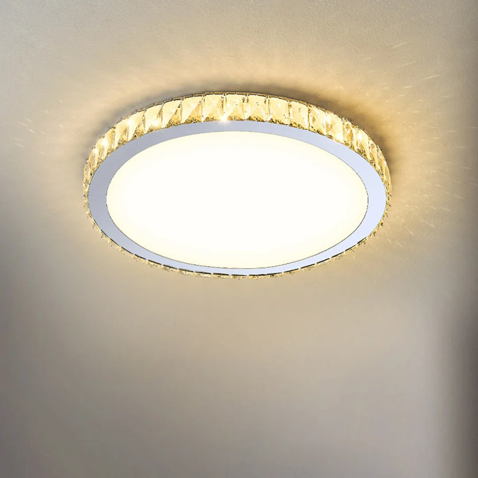 Light Luxury Round Crystal Ceiling Lamp