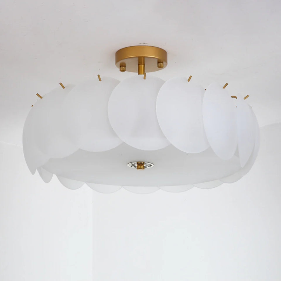 Light Luxury Round Glass Ceiling Lamp