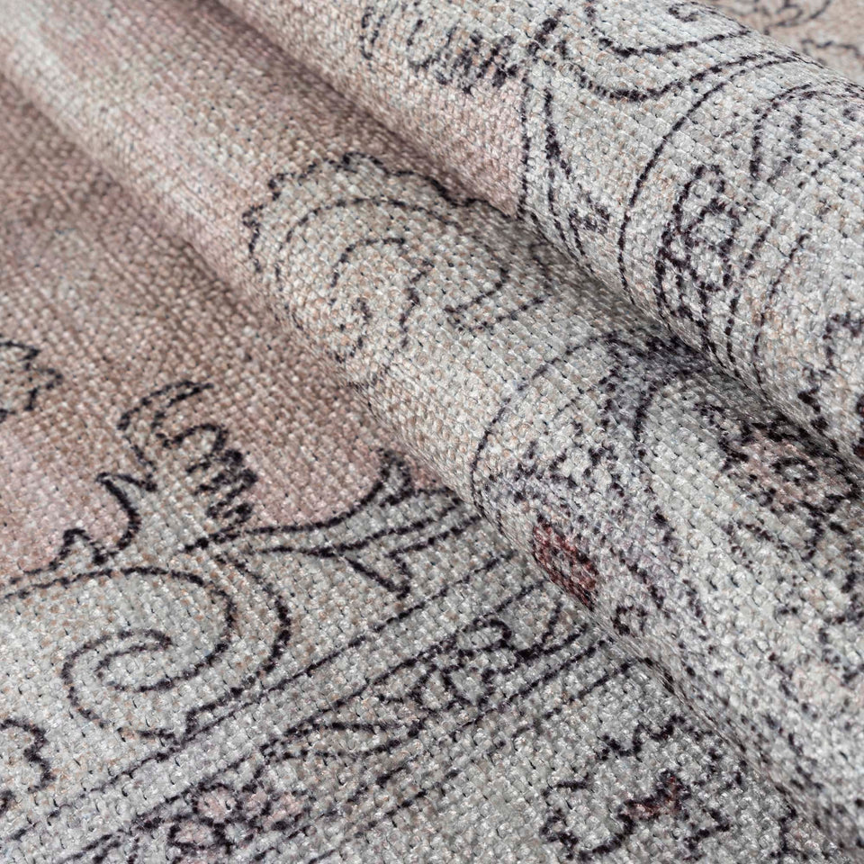 Lite Pink Oushak Area Washable Rug