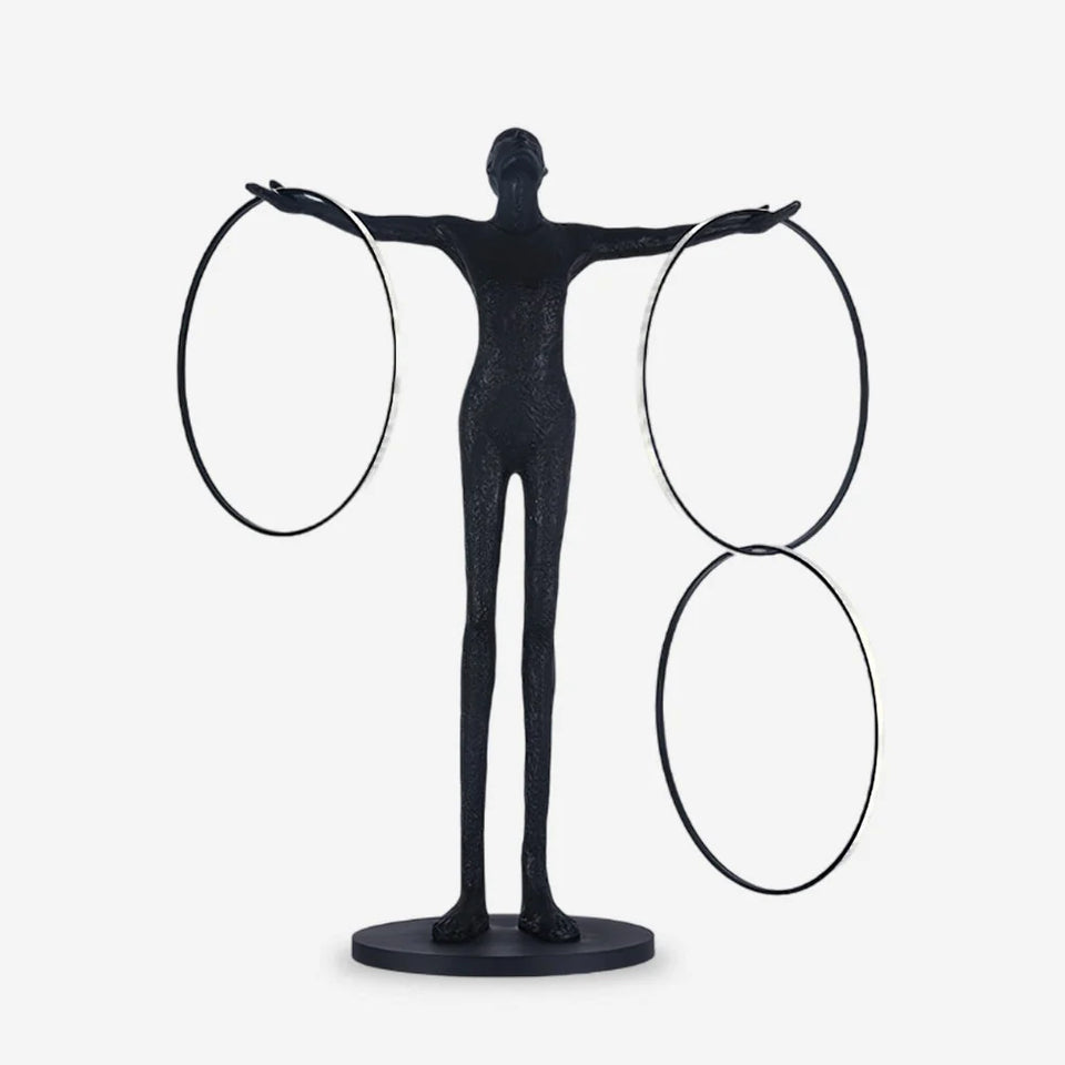 Liva Sculpture Ring Figure Floor Lamp