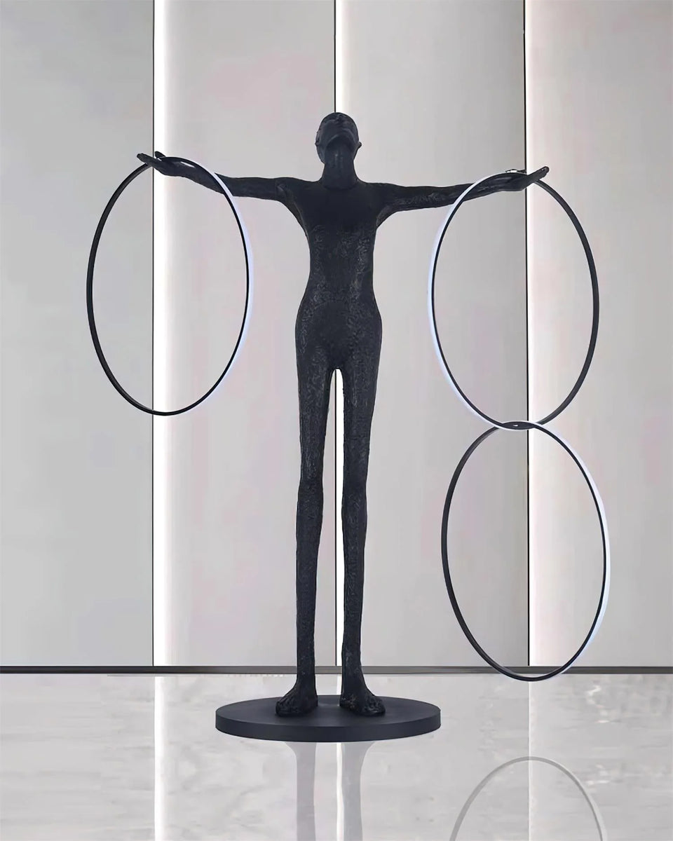 Liva Sculpture Ring Figure Floor Lamp