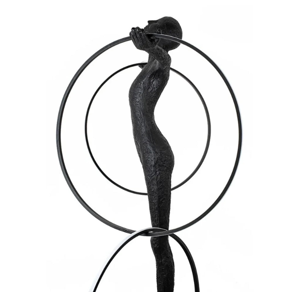 Liva Sculpture Ring Figure Floor Lamp