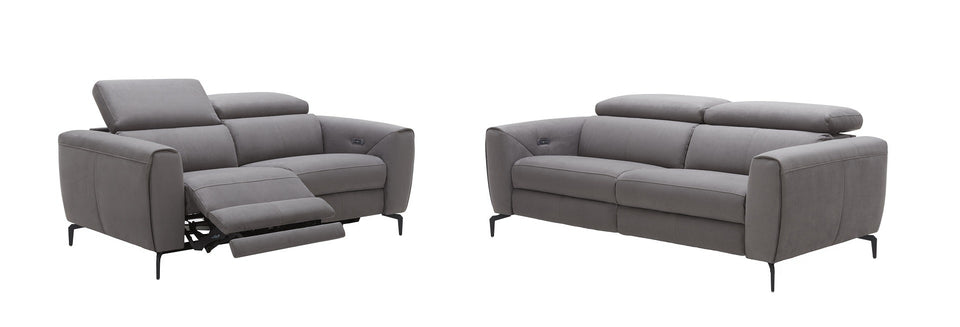 Lorenzo Motion Sofa Set in Grey Fabric