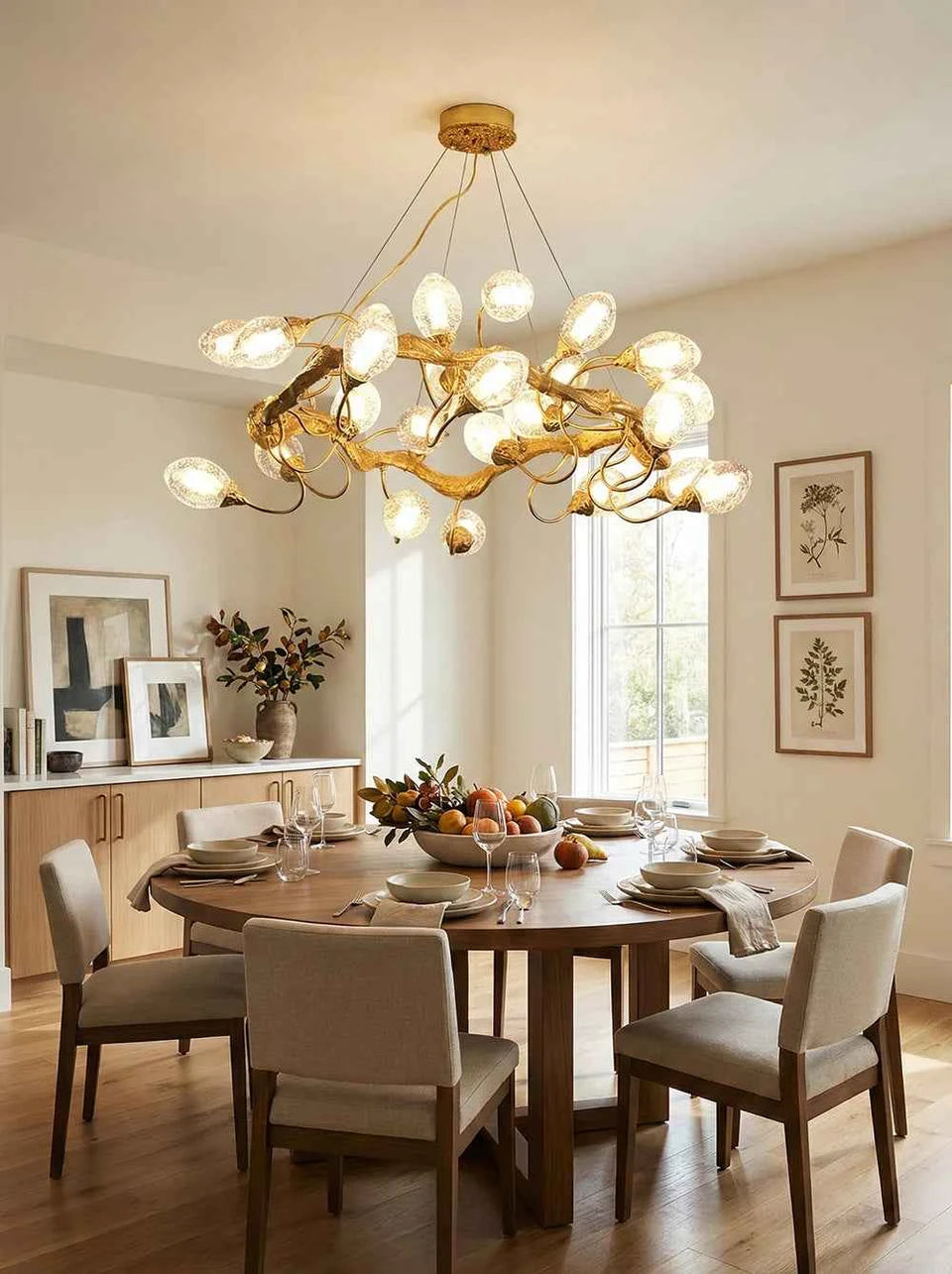 Lotus Brass Chandeliers